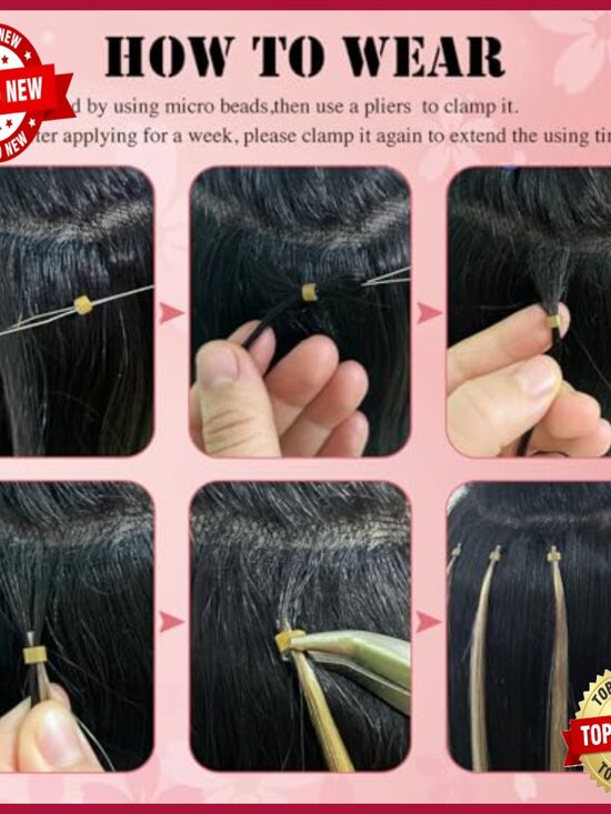 22 Inch Human Hair I-Tip Extensions 50g Microlink Remy Hair main image 6
